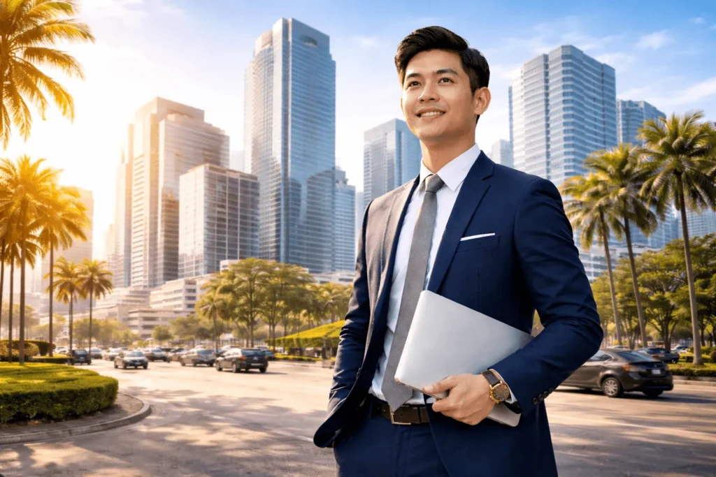 Peluang usaha menjanjikan di Medan untuk pemula dengan latar gedung bisnis kota Medan