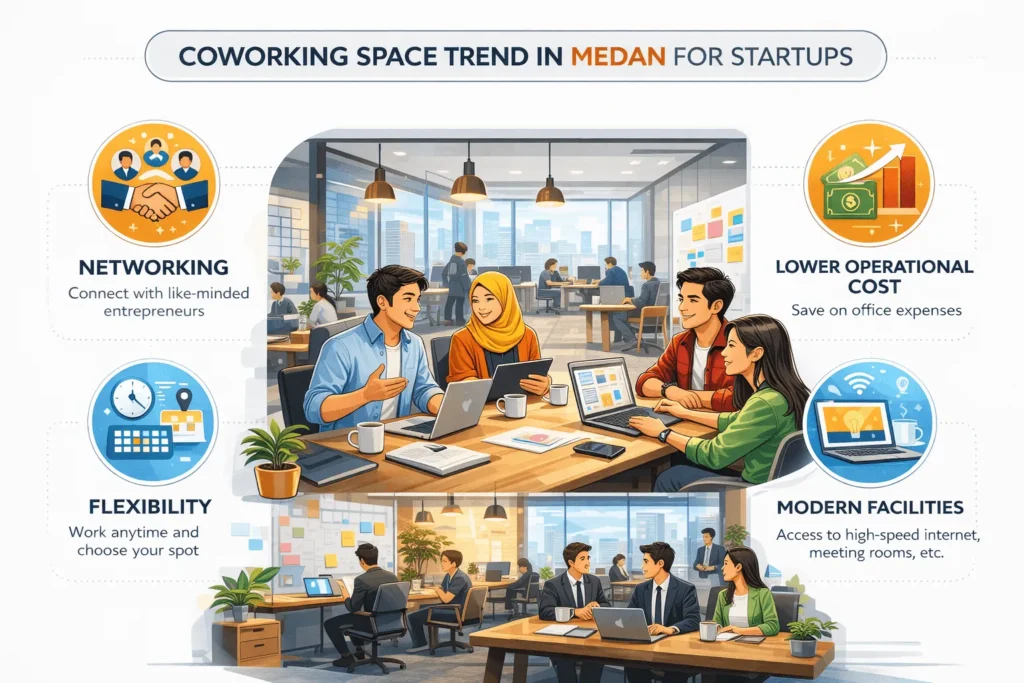 Tren coworking space di Medan untuk startup profesional