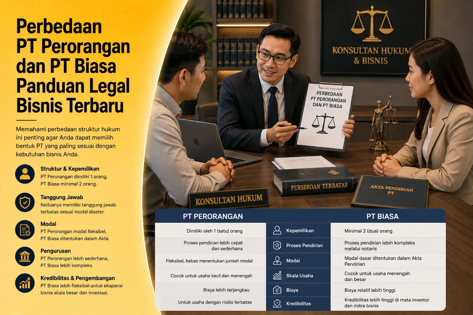 Perbedaan PT Perorangan dan PT Biasa untuk bisnis modern